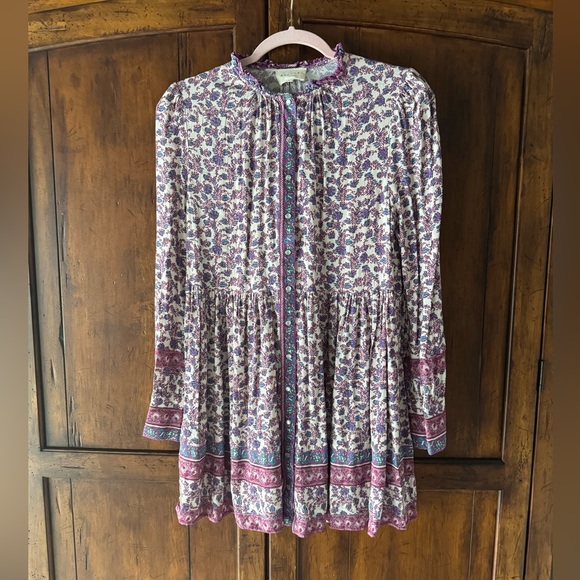 Sèzane Courte Lio Dress Mini Flowers Violet FR36 - Picture 8 of 11